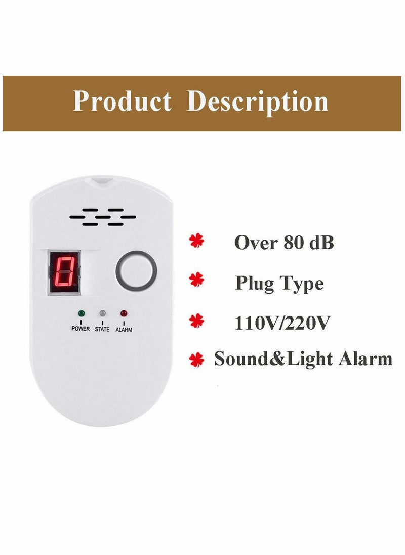 Generic - Ultra-Sensitive Natural Gas Detector with Digital Display - Flammable Gas Pipeline Alarm Sensor for Enhanced Safety and Detection - Image 1