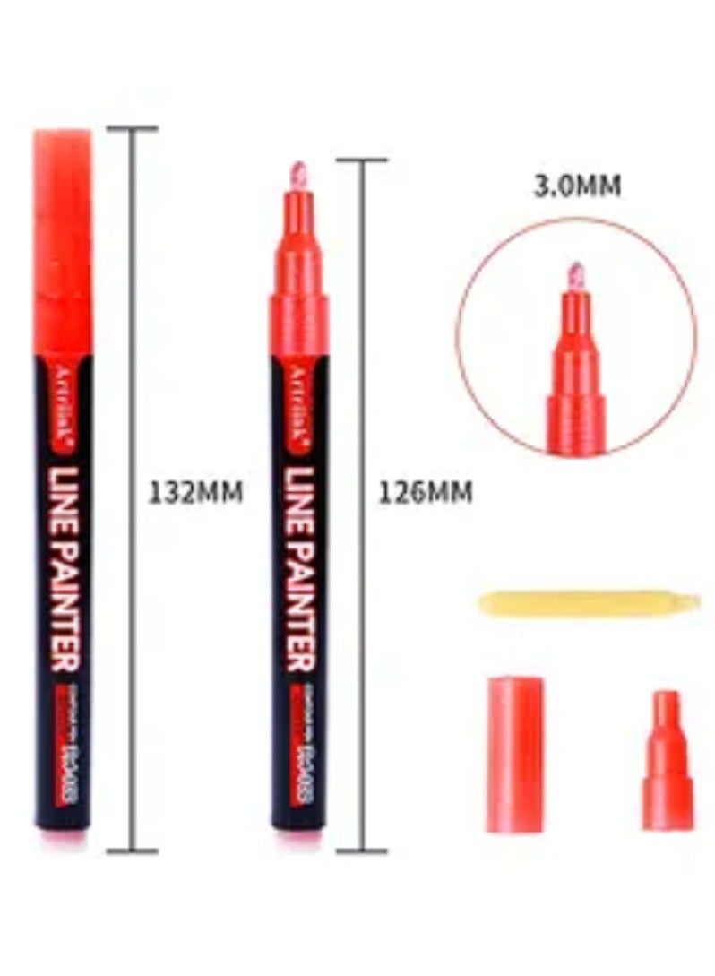 دولتري أقلام تحديد معدنية مخططة، أقلام تلوين لامعة للأطفال، أقلام تلوين لبطاقات الهدايا التي تصنعها بنفسك، ولوازم الرسم الصخري والفنون (مجموعة من 8 قطع) - Image 4