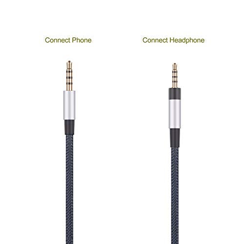 ABLET Audio Replacement Cable with in-Line Mic Remote Volume Control Compatible with Sennheiser PXC550, PXC480 Headphones, Audio Cord Compatible with Samsung Galaxy Huawei Android - Image 3