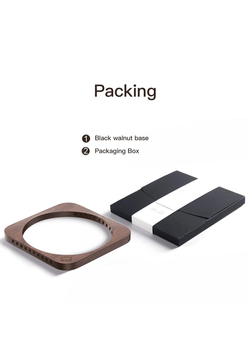 Excefore - Black Walnut Desktop Stand for Mac Mini And Mac Studio, Heat Dissipation And Dust Proof Base, Dustproof Cooling Heat Disspation Mount, for Mac Mini M1 M2 Host Accessories - Image 1
