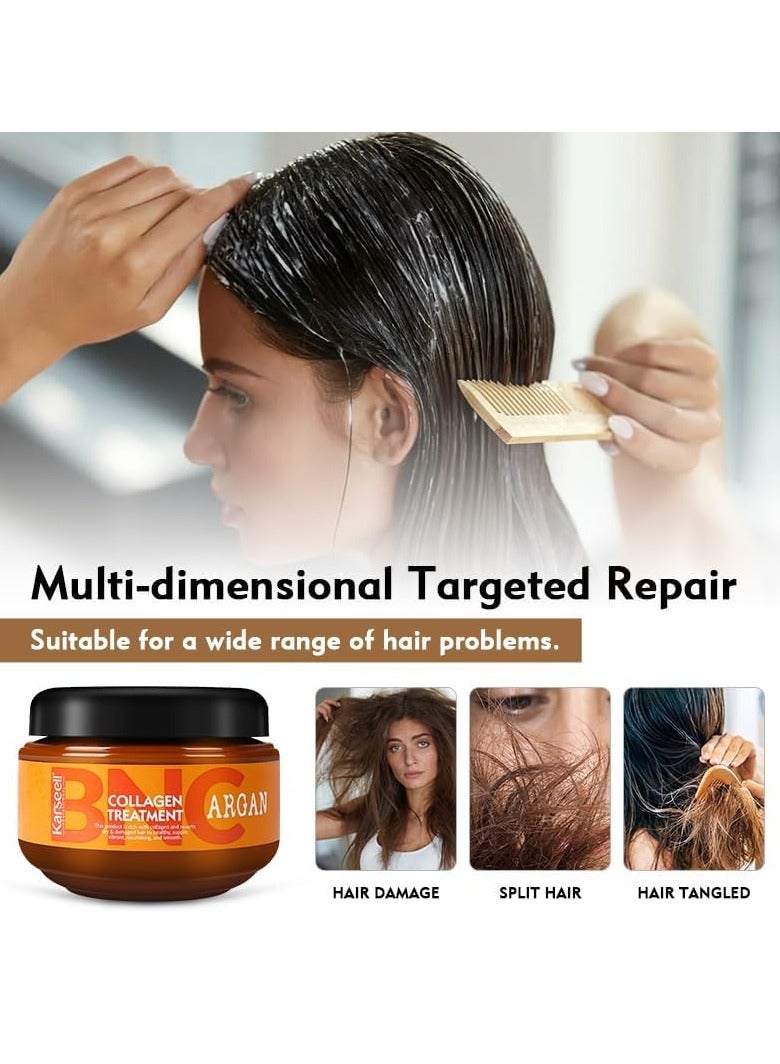 Karseell BNC Collagen Hair Treatment - Deep Repair - Argan Oil - Collagen Hair Mask - Essence for Dry and Damaged Hair - All Hair Types 550ml - Image 4