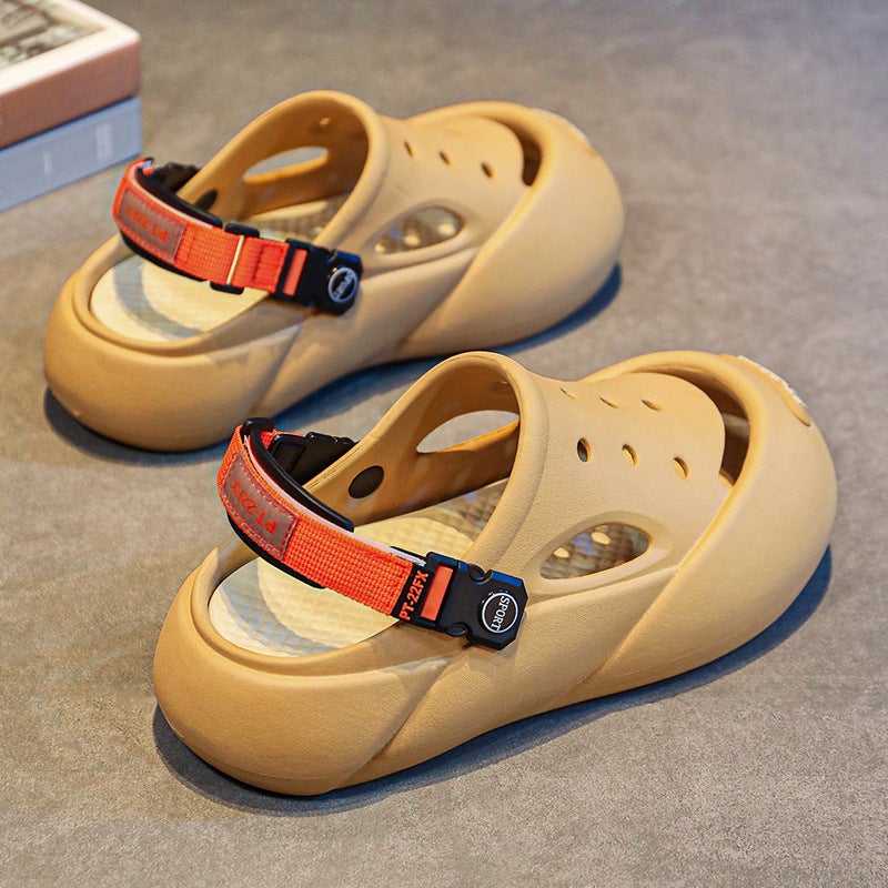 Summer Couple Garden Shoes Eva Hole Shoes Men'S Outwear Women'S Sandals And Slippers Casual Baotou Men'S Beach Shoes Trendy - Image 1