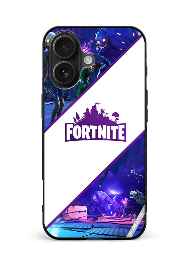 Protective Case Cover For Apple iPhone 16 Fortnite Design Multicolour