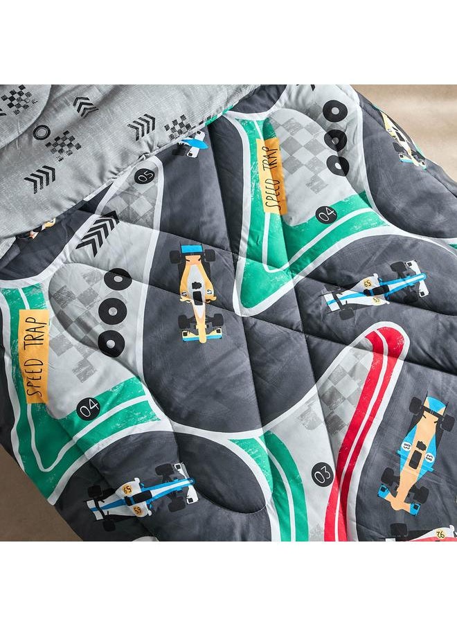 Home Box - Tom 2-Piece Gearhead Cars Single Microfibre Comforter Set - 135x220 cm - Image 1