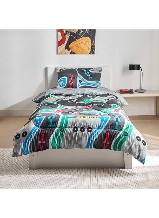 Home Box - Tom 2-Piece Gearhead Cars Single Microfibre Comforter Set - 135x220 cm - Image 1