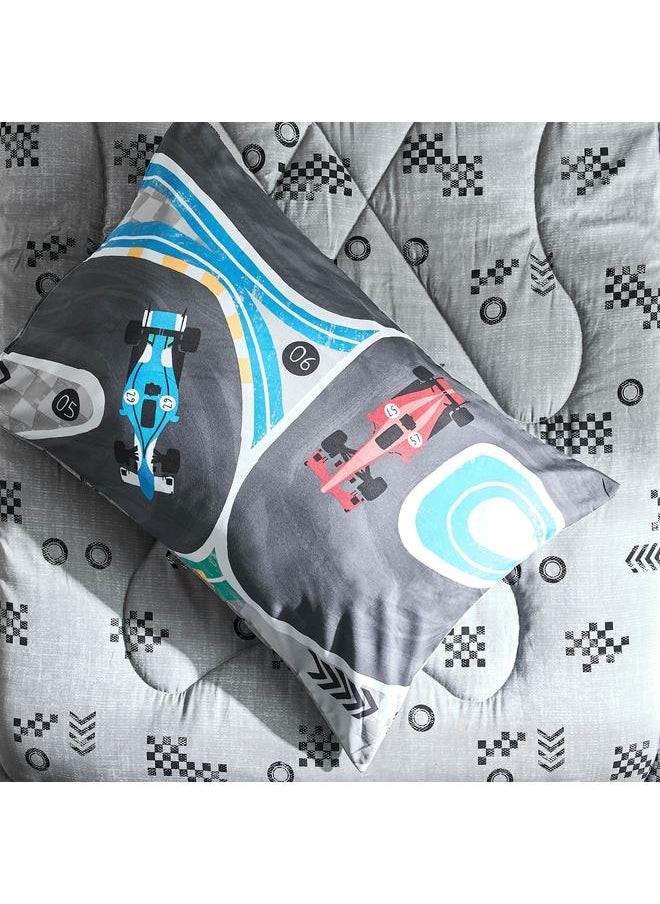 Home Box - Tom 2-Piece Gearhead Cars Single Microfibre Comforter Set - 135x220 cm - Image 1