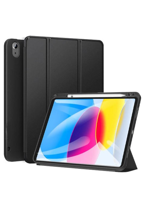 Slim Stand Smart Cover Case for iPad 10th Gen 10.9 inch 2022 with Pencil Holder, Auto Wake/Sleep, Black