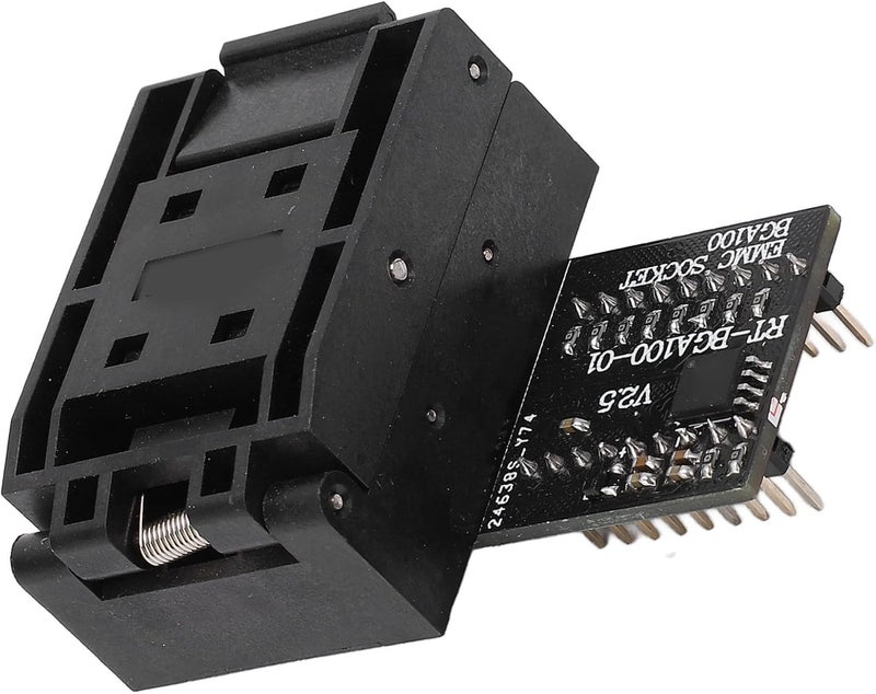 BGA100 Burn in Socket and EMMC Adapter Encoder Parts Compatible with RT809H Programmer for Car Navigation Audio Maintenance, Serial ICSP Interface, Supports All MS Versions - Image 2