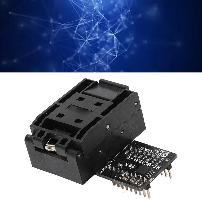 BGA100 Burn in Socket and EMMC Adapter Encoder Parts Compatible with RT809H Programmer for Car Navigation Audio Maintenance, Serial ICSP Interface, Supports All MS Versions - Image 5