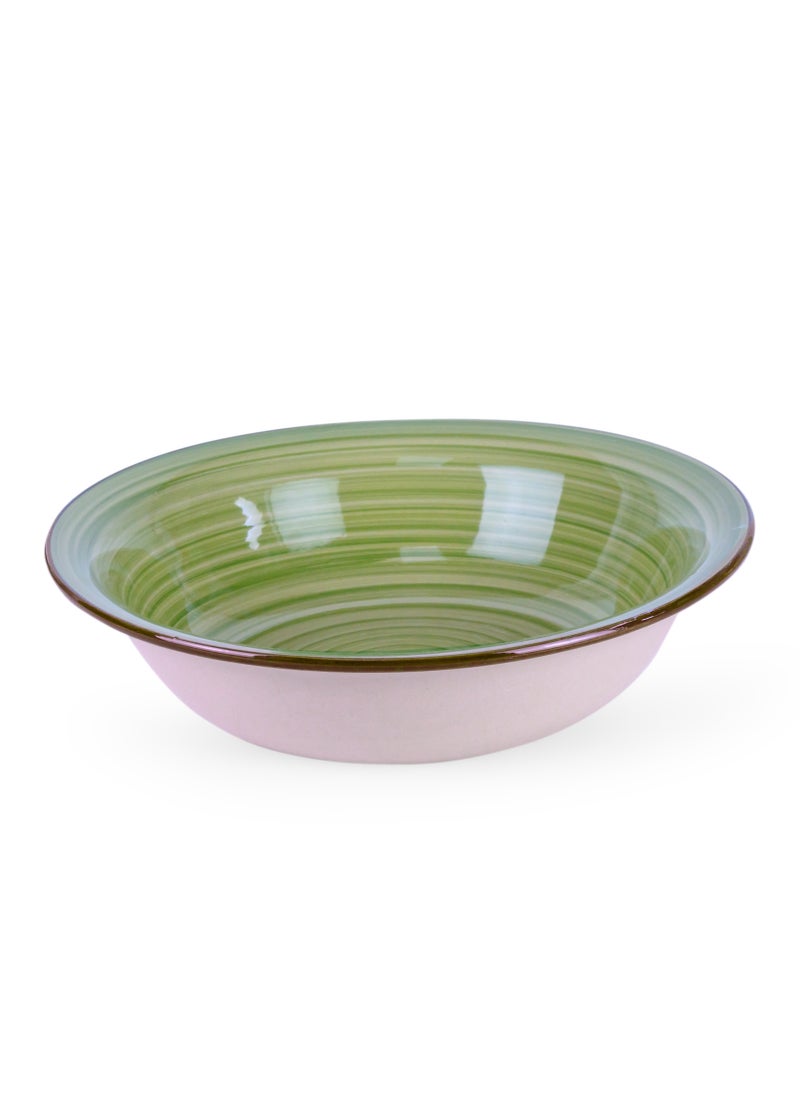 Cuisine Art - Cuisine Art Cosmic Hand-Painted Stoneware 16pcs Dinner Set – Green | 4 Dinner Plates (10.5"), 4 Dessert Plates (7.5"), 4 Soup Bowls (7"), 4 Mugs (9oz) Elegant & Durable Tableware for Home & Kitchen - Image 1