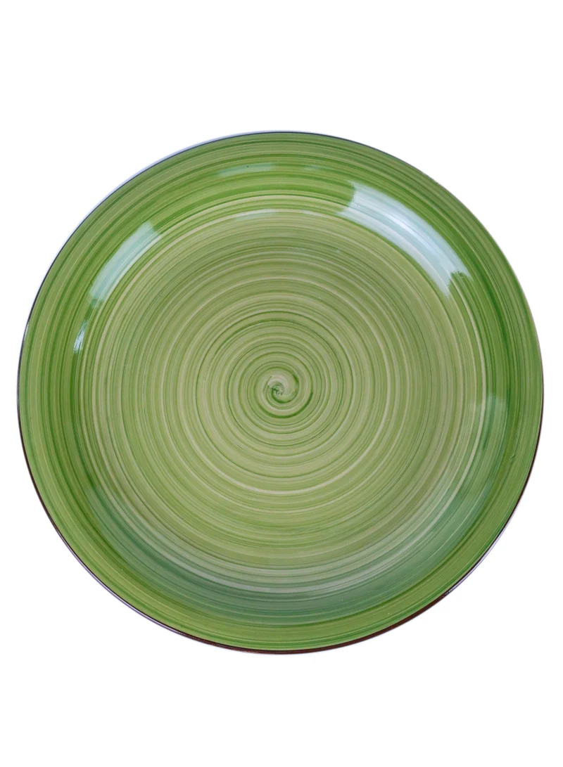 Cuisine Art Cuisine Art Cosmic Hand-Painted Stoneware 16pcs Dinner Set – Green | 4 Dinner Plates (10.5"), 4 Dessert Plates (7.5"), 4 Soup Bowls (7"), 4 Mugs (9oz) Elegant & Durable Tableware for Home & Kitchen