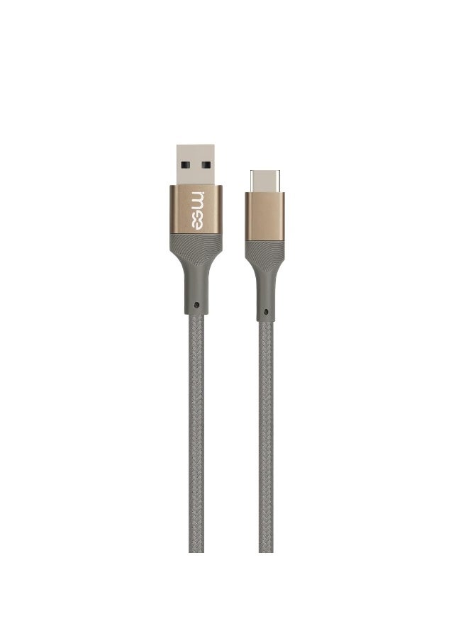 آیمی كابل شحن سريع من نوع USB إلى Type-C بقوة 3 أمبير، وطول 1.2 متر - كابل بيانات من النايلون المضفر، سرعة نقل عالية تصل إلى 480 ميجابت في الثانية، موصلات متينة من سبائك الألومنيوم، سلك مرن مقاوم للتشابك للهواتف الذكية وأجهزة الكمبيوتر المحمولة (IM-DC103) - Image 1
