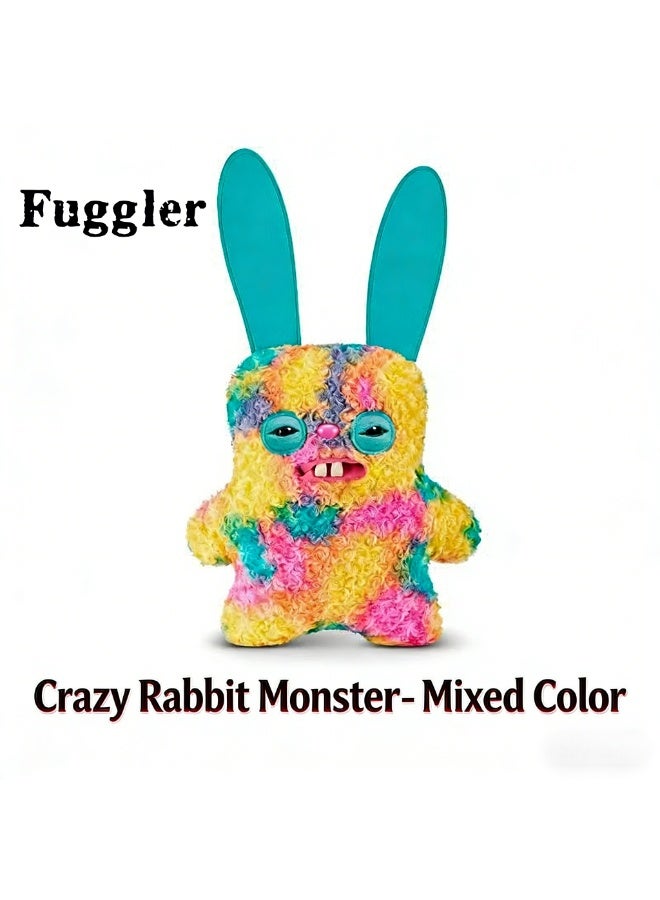 Fuggler Rabbids Plush Toy, Limited Edition with Mixed Colors, Iconic Blue Ears and Fake Teeth, a Collectible Toy. - Image 1