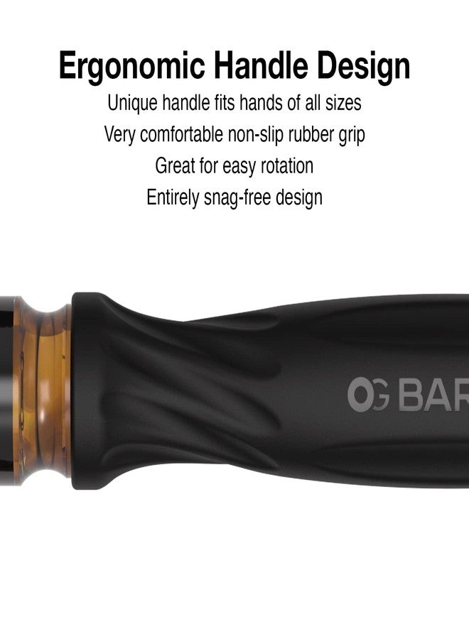 Olivia Garden OG Barber round brush with Ceramic Coated Barrel, quick drying and v-shaped bristles for easy styling on men hair, 1/2 inch - Image 4