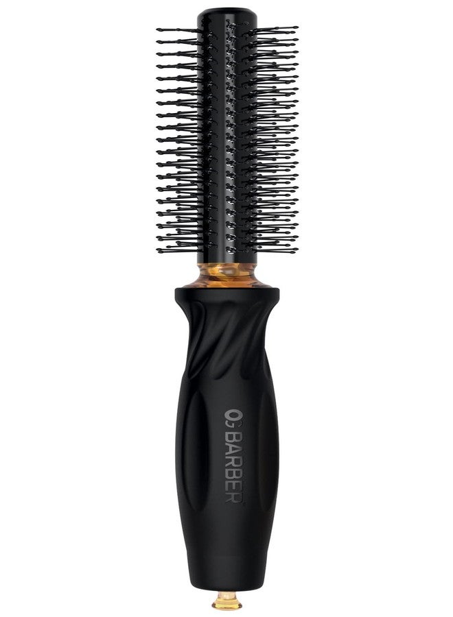 Olivia Garden OG Barber round brush with Ceramic Coated Barrel, quick drying and v-shaped bristles for easy styling on men hair, 1/2 inch - Image 1