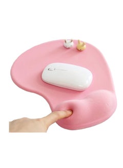 Generic Office Mousepad With Gel Wrist Support - Ergonomic Gaming Desktop Mouse Pad Wrist Rest - Design Gamepad Mat Rubber Base For Laptop Computer (Pink)  - Image 1