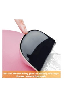 Generic Office Mousepad With Gel Wrist Support - Ergonomic Gaming Desktop Mouse Pad Wrist Rest - Design Gamepad Mat Rubber Base For Laptop Computer (Pink)  - Image 4