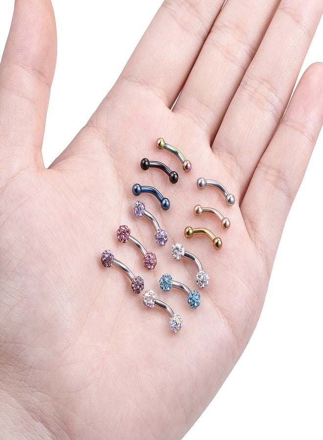 Tornito 12PCS 14G Short Bar Tiny Stainless Steel Belly Button Rings Navel Rings for Women Barbell Body Piercing Jewelry 6mm (A:12pcs) - Image 4