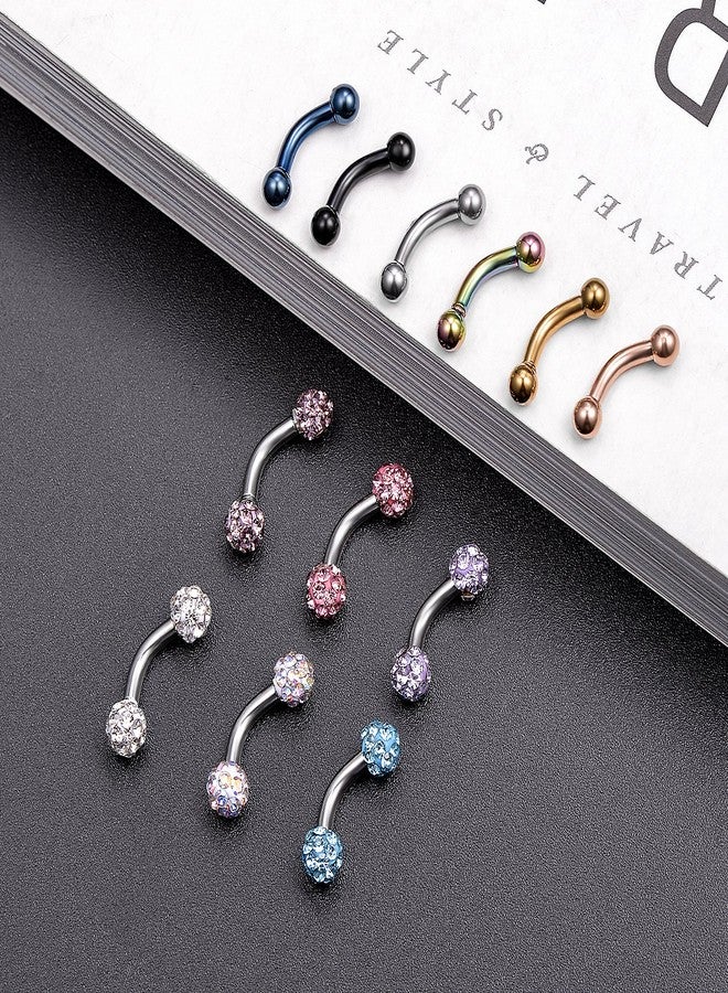 Tornito 12PCS 14G Short Bar Tiny Stainless Steel Belly Button Rings Navel Rings for Women Barbell Body Piercing Jewelry 6mm (A:12pcs) - Image 3