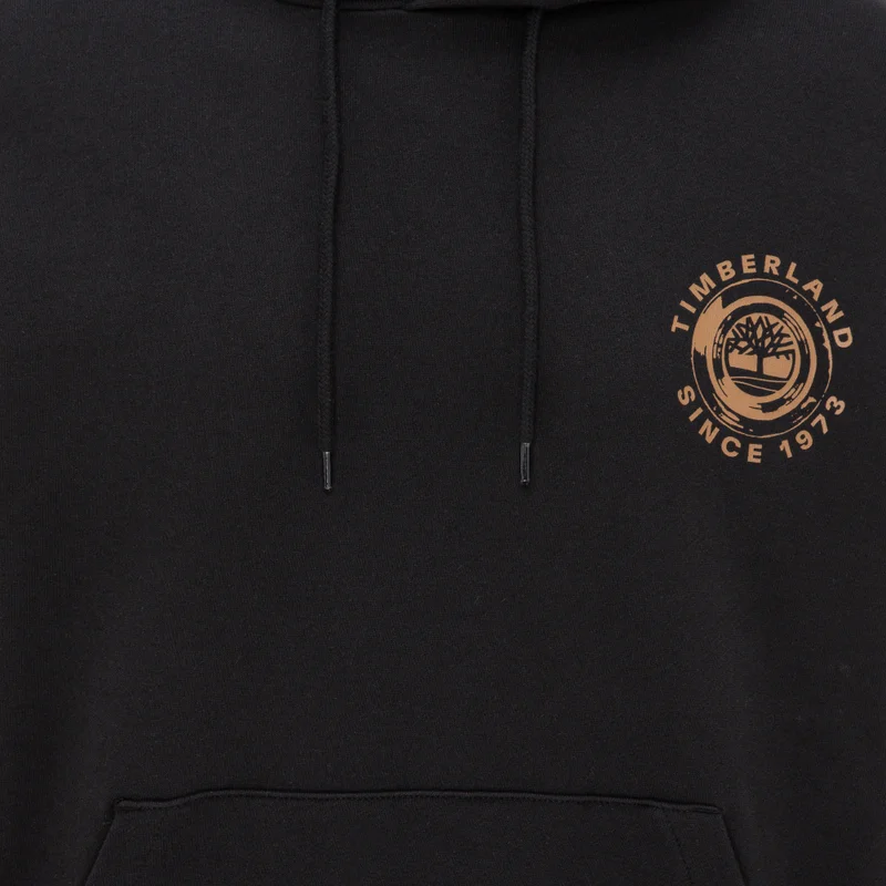 Timberland Black Men's Rugged Logo Hoodie for Men | Best Price UAE