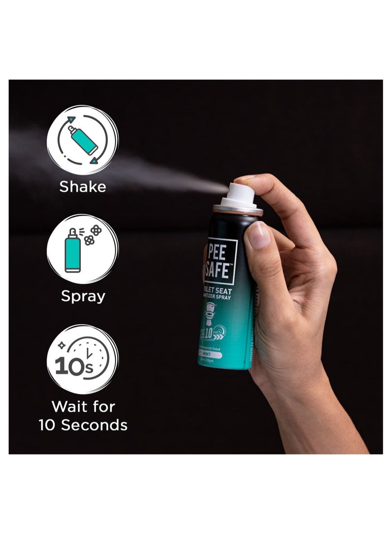 PEE SAFE Toilet Seat Sanitizer Spray - Mint 75ml  - Image 3