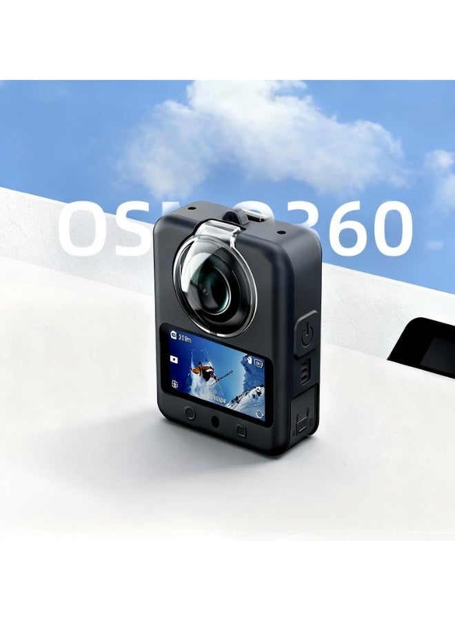 مجموعة حماية لكاميرا DJI Osmo 360، تتضمن غطاءً سيليكونياً، وواقياً للعدسة، وغطاءً سيليكونياً للعدسة، وحبلاً للتعليق، وواقياً للشاشة (عبوة من قطعتين). مجموعة ملحقات كاميرا الحركة DJI Osmo 360. - Image 2