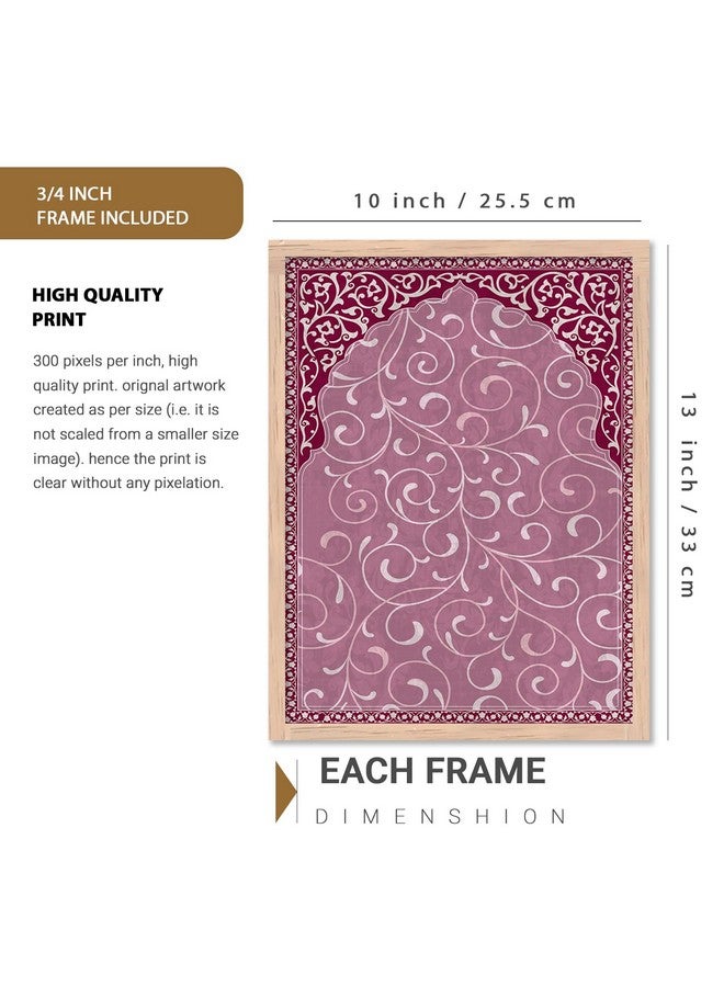 Walllane Wood Madhubani/Pichwai Painting for Living Room | Big Size Aesthetic Wall Decoration | 10 Inch X 13 Inch Set of 6 Cate- 11 - Image 5