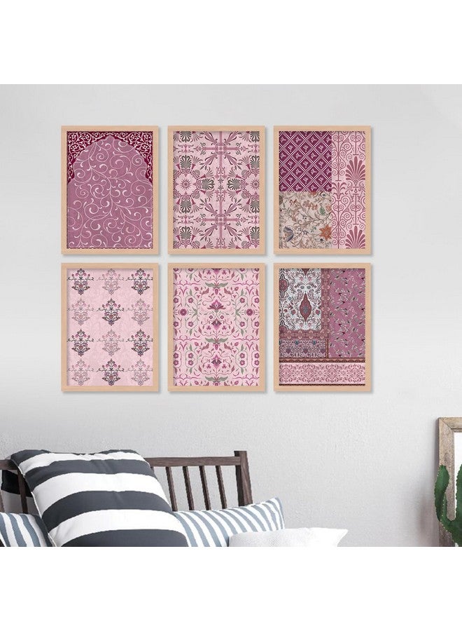 Walllane Wood Madhubani/Pichwai Painting for Living Room | Big Size Aesthetic Wall Decoration | 10 Inch X 13 Inch Set of 6 Cate- 11 - Image 2