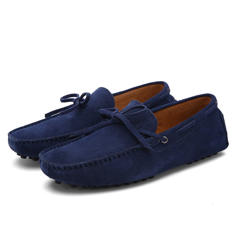 Style Men'S Versatile Casual Slip-On Shoes, Large Size Breathable Leather Shoes, Slip-On Loafers - Image 1