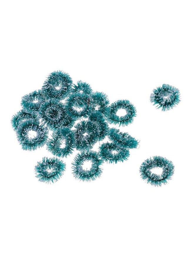 JANOU 20pcs Christmas Wreath Dollhouse Miniature Mini Hanging Holiday Wreath 1:12 Dollhouse Accessories for Christmas Tree Decoration Party Suppliers - Image 3