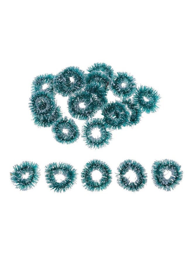 JANOU 20pcs Christmas Wreath Dollhouse Miniature Mini Hanging Holiday Wreath 1:12 Dollhouse Accessories for Christmas Tree Decoration Party Suppliers - Image 1