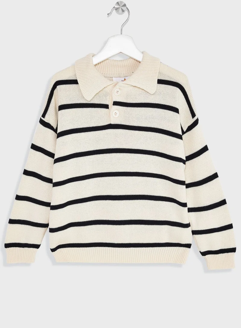 Pinata Boys Crew Neck Stripe Sweater