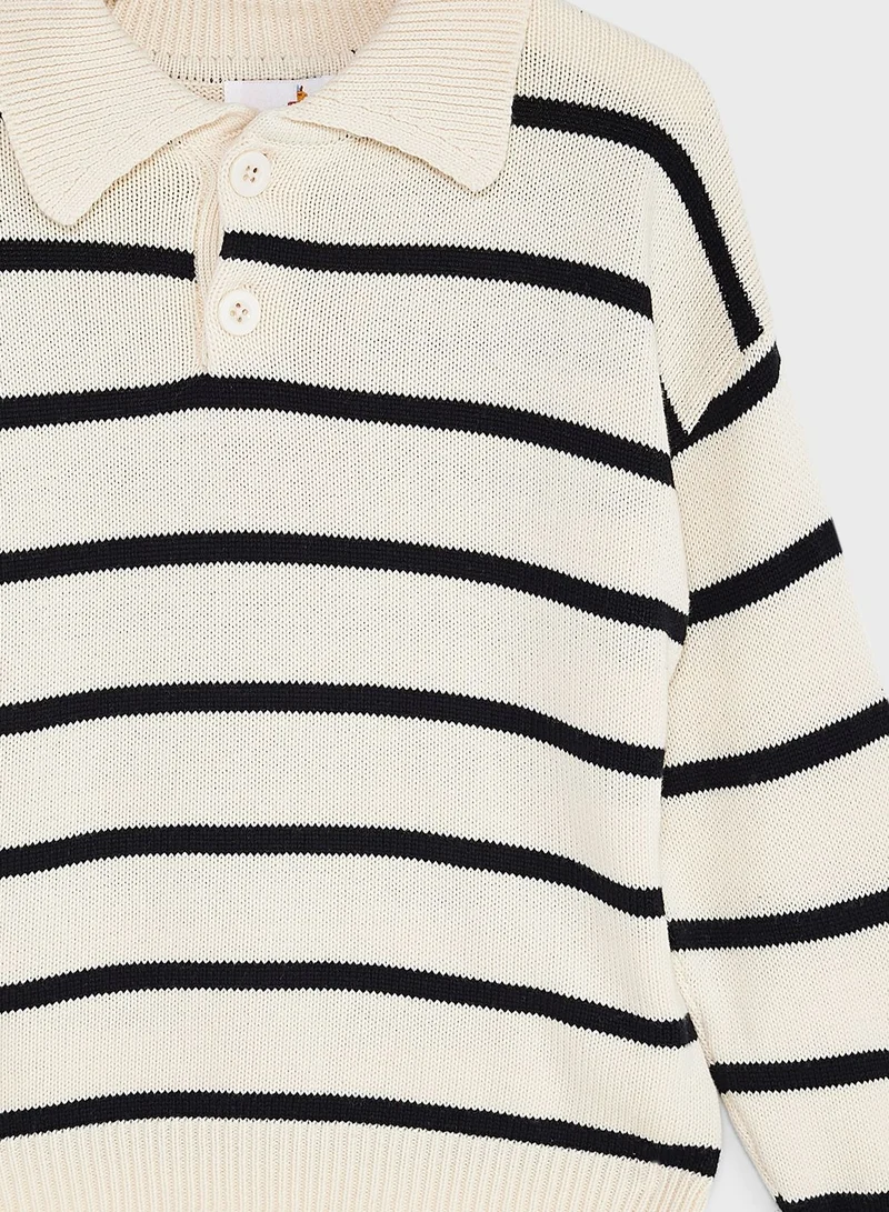 Pinata Boys Crew Neck Stripe Sweater