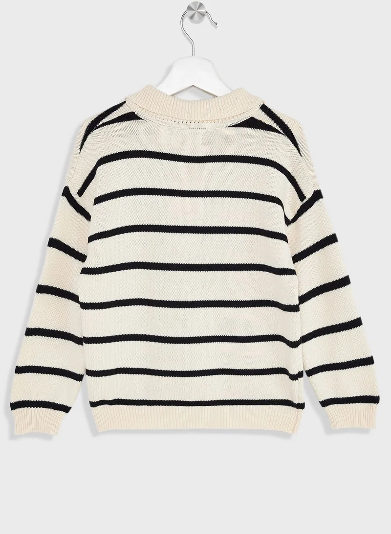 Pinata Boys Crew Neck Stripe Sweater