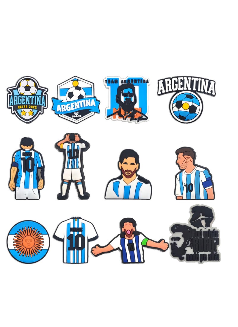 KASTWAVE - Soccer Croc Charms 11 Pcs Sports Messi Shoes Decorations Charms Crocs Accesories - Image 1