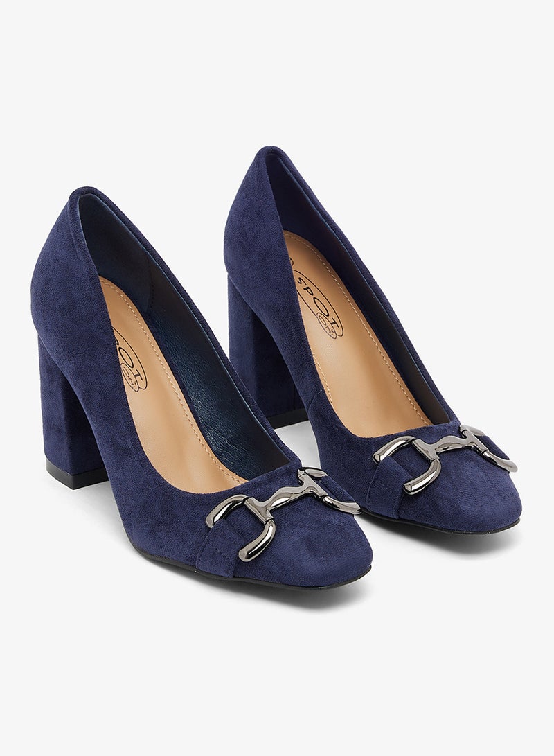 سبوت أون حذاء بكعب عالٍ مربع - Image 4