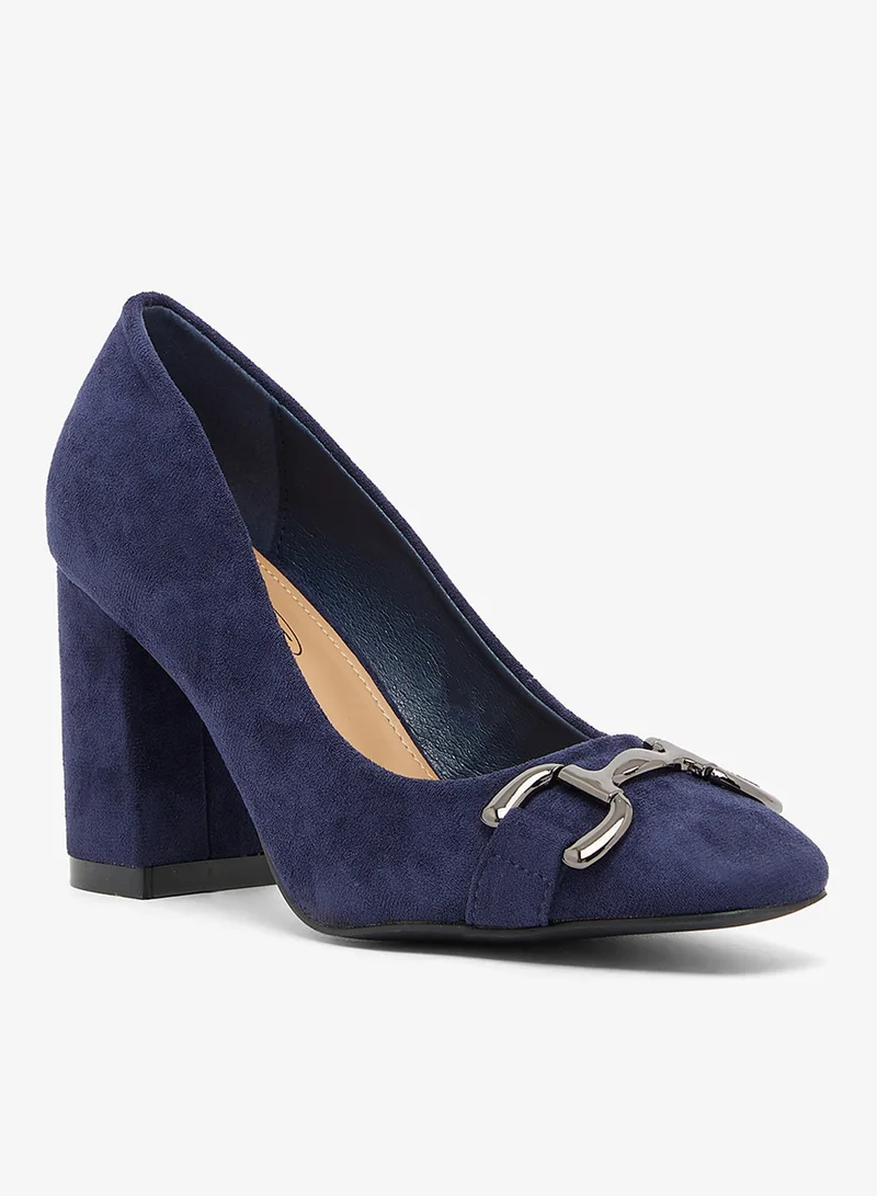 سبوت أون حذاء بكعب عالٍ مربع