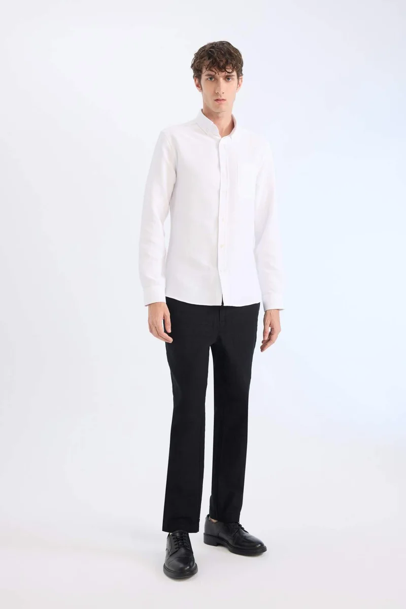 Defacto  Regular Fit Linen Look Cotton Jogger Summer Trousers for Men | Best Price UAE