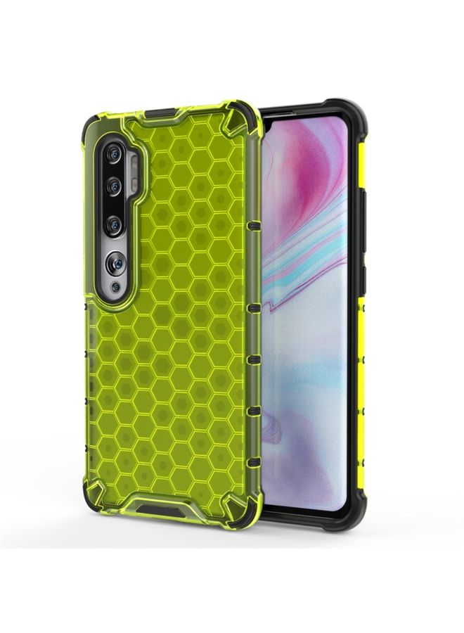 Case Cover For Xiaomi Mi CC9Pro / Note10 / Note 10 Pro Shockproof Honeycomb PC + TPU Protective Case Green