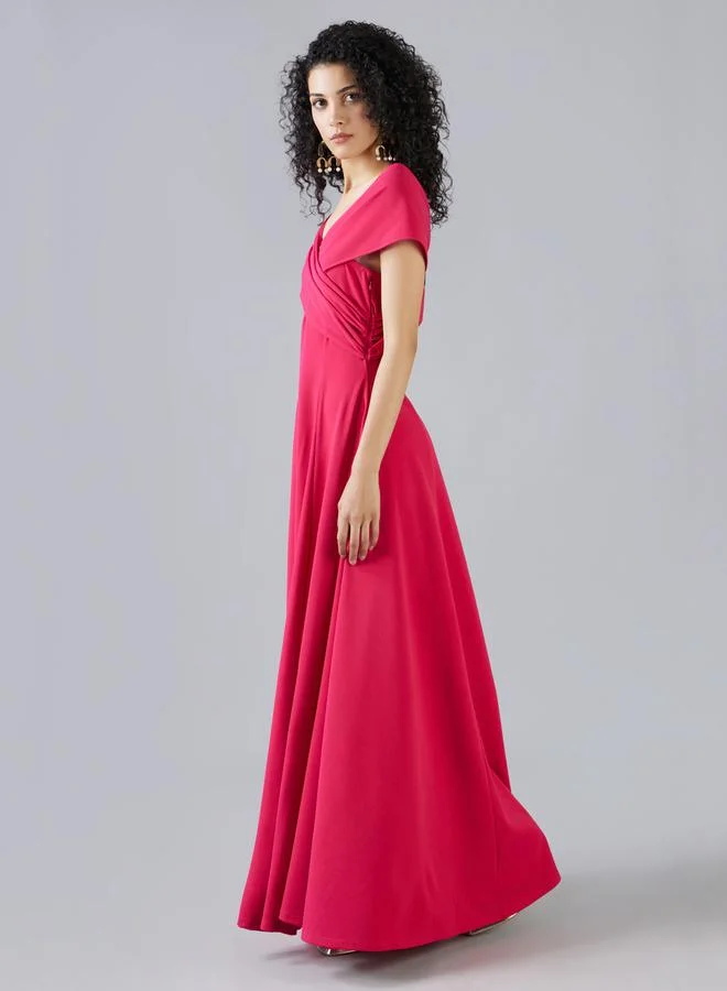Mish Crimson V-Neck Dress