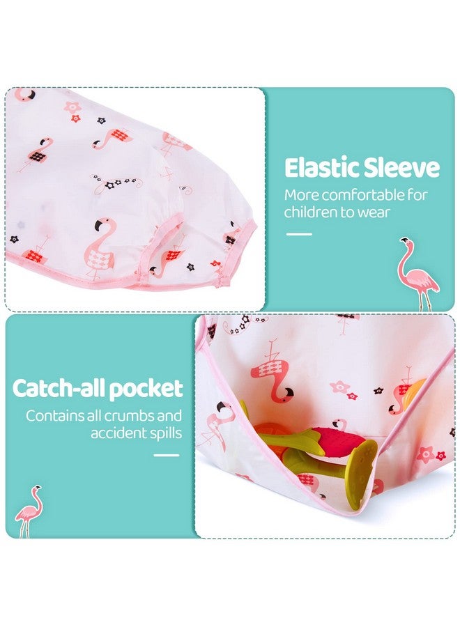 Tarpop 10 Pack Long Sleeve Bibs For Babies Waterproof Baby Bibs With Sleeves Long Sleeve Bibs Baby Shirt Bib Baby Eating Bib Smock With Pocket Soft Toddler Baby Bibs (624 Months) - Image 4