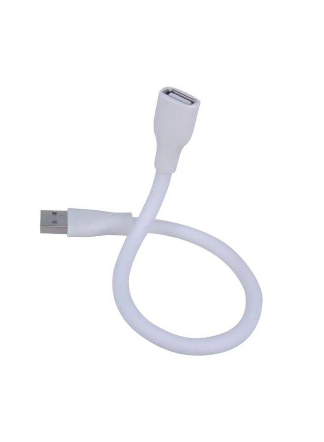 Flexible USB Extension Cable with White LED Night Light for Car and Laptop Adjustable Angle - Image 1