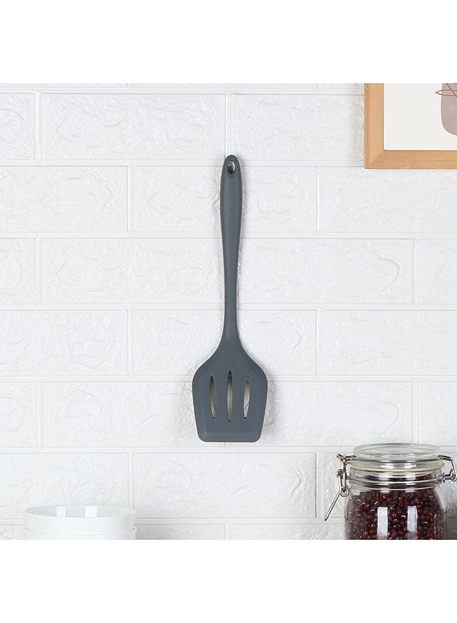 DANUBE HOME Chef's Delight Silicon Slotted Turner – Heat Resistant Non-Stick Cooking Serving Turner, Durable Ergonomic Kitchen Utensil for Mixing, Serving & Stirring L29XW7.5Cm - Image 1