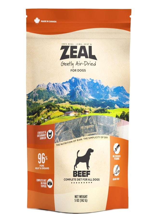 ZEAL Canada Air-Dried Beef Recipe for Dogs - High Protein, Natural Superfoods, Nutrient Rich, No Fillers, Grain Free, Complete & Balanced (Beef, 5 oz) - Image 1
