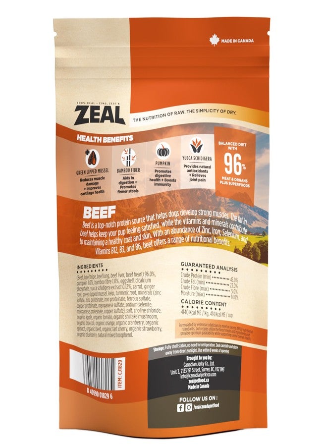 ZEAL Canada Air-Dried Beef Recipe for Dogs - High Protein, Natural Superfoods, Nutrient Rich, No Fillers, Grain Free, Complete & Balanced (Beef, 5 oz) - Image 2