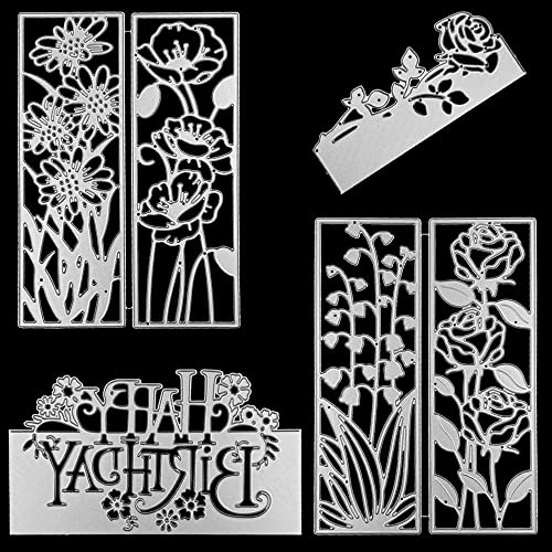 SENHAI 6 Pcs Flower Die Cutting DIY Craft Die for Card Making Scrapbook Album Decoration