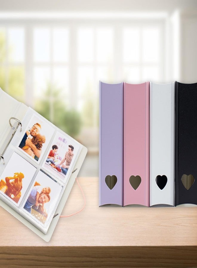 Ablus A5 Kpop Photocard Binder, 2 Ring Binder Photo Album for Fujifilm Instax Mini Camera Polaroid Printer Photo Film, 2x3 inch Kpop Photocard Holder Book with 25 Pages 4 Pocket (Pink) - Image 4