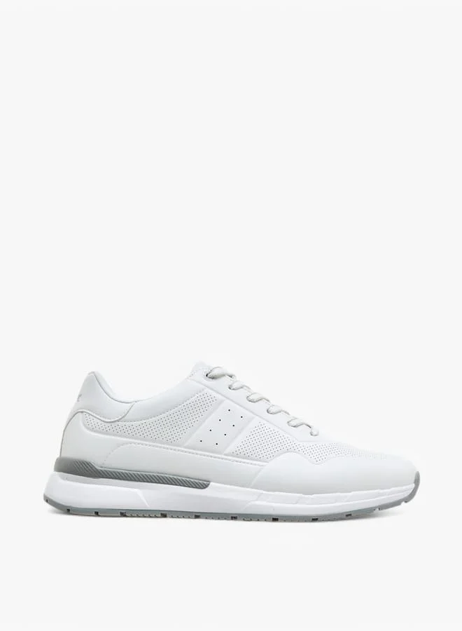 Lee Cooper Men's  Perforated Detail Lace-Up Sneakers