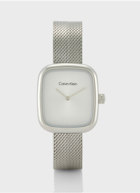 Twist Mesh Strap Analog Bracelet Watch
