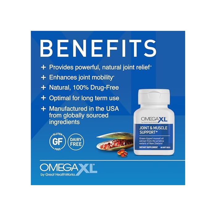 OmegaXL Joint Support Supplement, 120 Count | Green Lipped Mussel Oil, Soft Gel Pill, Natural Joint and Muscle Support Supplement, Clinically Supported, Non-GMO, Drug-Free - Image 2